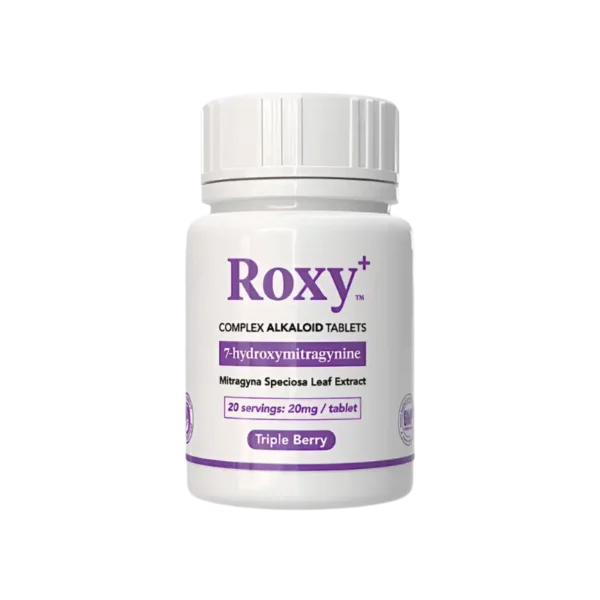 ROXY COMPLEX ALKALOID 7-HYDROXYMITRAGYNINE TABLETS 20MG 10CT BOTTLE - TRIPLE BERRY