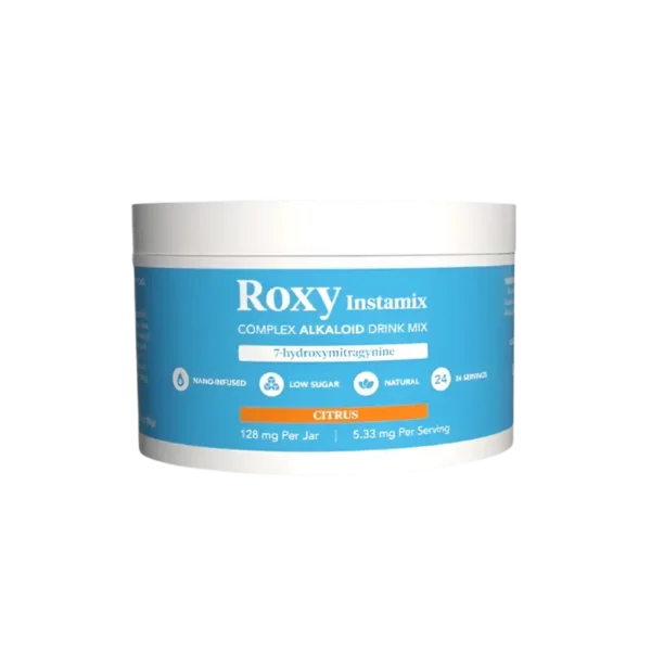 ROXY INSTAMIX COMPLEX ALKALOID 7-HYDROXYMITRAGYNINE DRINK MIX 128MG 1CT JAR - CITRUS