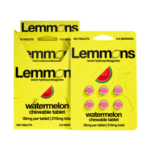 EXODUS LEMMONS 7-HYDROXYMITRAGYNINE CHEWABLE TABLETS 35MG 6CT - WATERMELON BOX OF 6