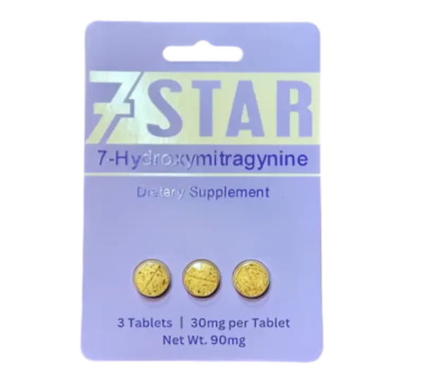 7STAR 7-HYDROXYMITRAGYNINE TABLETS 30MG 3CT - ORIGINAL BOX OF 10