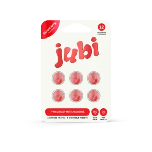 JUBI ADVANCED KRATOM 7-HYDROXYMITRAGYNINE TABLETS 30MG 6CT - STRAWBERRY BOX OF 10