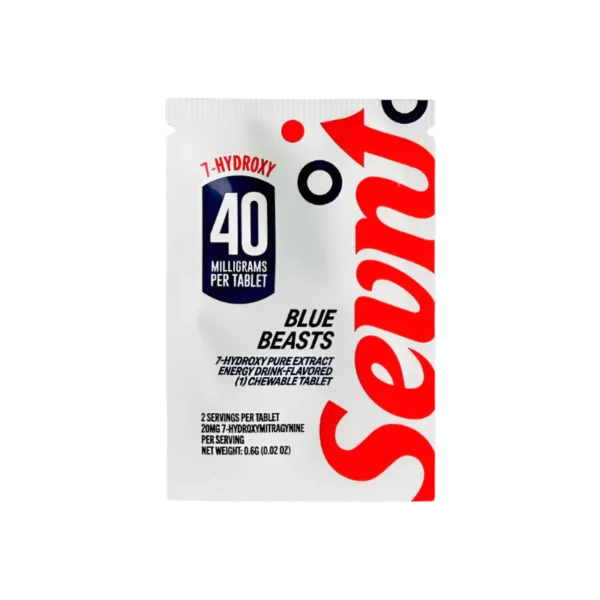 SEVN 7-HYDROXY PURE EXTRACT TABLETS 40MG 1CT - BLUE BEASTS (ENERGY DRINK) BOX OF 30