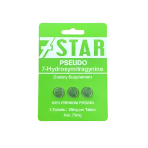 7STAR 7-HYDROXYMITRAGYNINE + PSEUDO TABLETS 25MG 3CT - ORIGINAL BOX OF 10