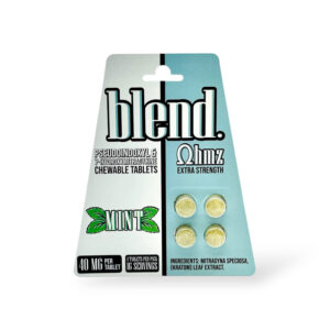 BLEND OHMZ PSEUDOINDOXYL & 7-HYDROXYMITRAGYNINE TABLETS 40MG 4CT - MINT BOX OF 5