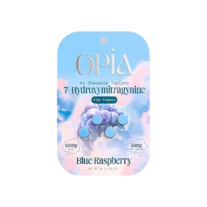 OPIA 7-HYDROXYMITRAGYNINE CHEWABLE TABLETS 30MG 4CT - BLUE RASPBERRY BOX OF 10