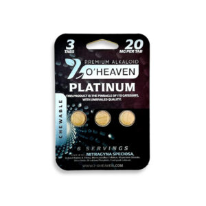 7 O'HEAVEN PREMIUM ALKALOID 7-HYDROXYMITRAGYNINE TABLETS - 20MG 3CT PLATINUM