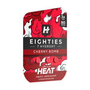 STRAIGHT HEAT EIGHTIES 7-HYDROXY TABLETS 80MG 3CT - CHERRY BOMB BOX OF 10