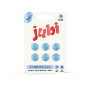 JUBI ADVANCED KRATOM 7-HYDROXYMITRAGYNINE TABLETS 30MG 6CT - BLUEBERRY BOX OF 10