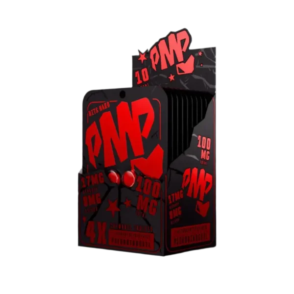 PMP HITS HARD 7-HYDROXYMITRAGYNINE + PSEUDOINDOXYL - 25MG 4CT CHEWABLE TABLETS BOX OF 10