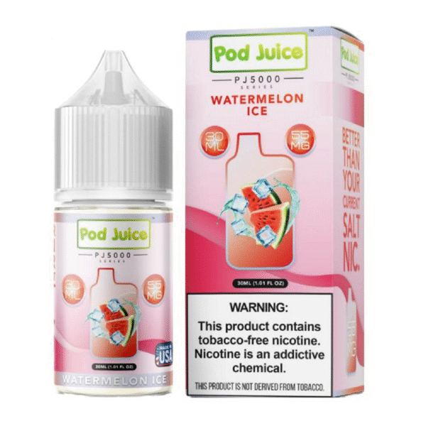 POD JUICE PJ5000 SALT NIC 30ML 55MG - WATERMELON ICE