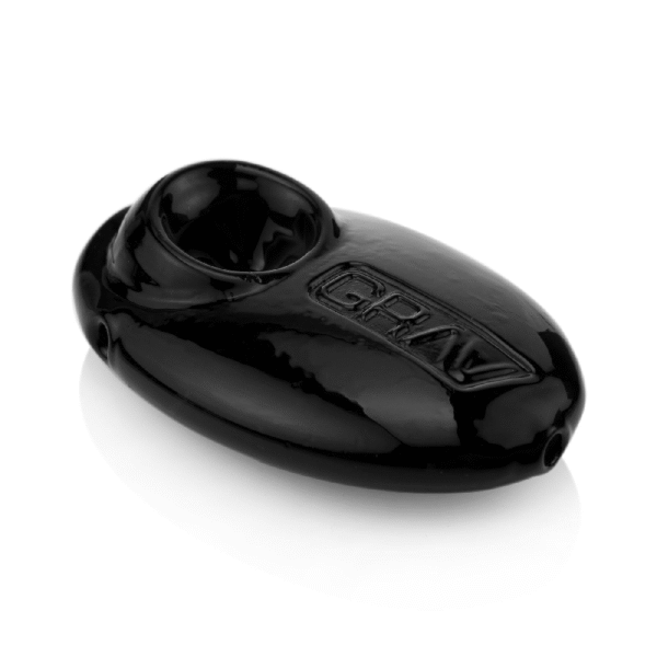 GRAV GLASS PEBBLE SPOON - BLACK