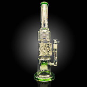 ALPHA GLASS BEAKER 19.5'' ALPHA TOWER POWER WATER PIPE - GREEN