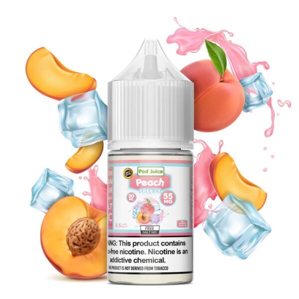 POD JUICE FREEZE SALT NIC 30ML 55MG - PEACH