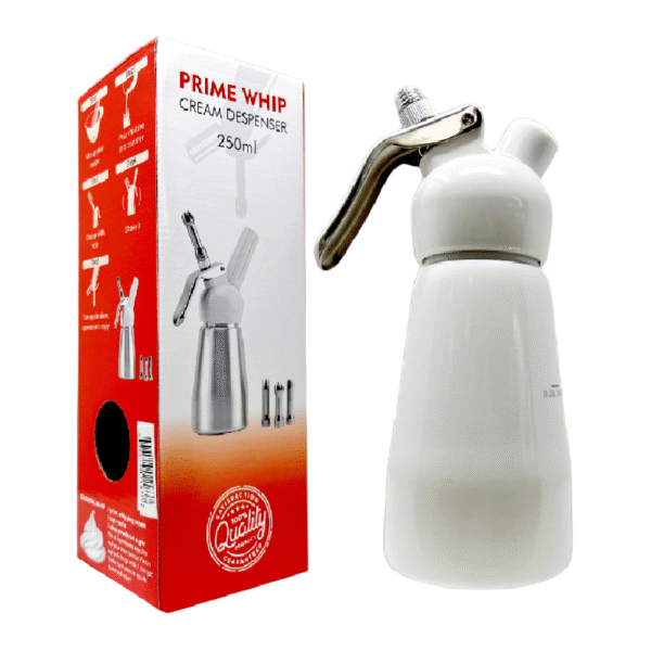 PRIME WHIP CREAM DISPENSER WHIPPED 250ML - WHITE