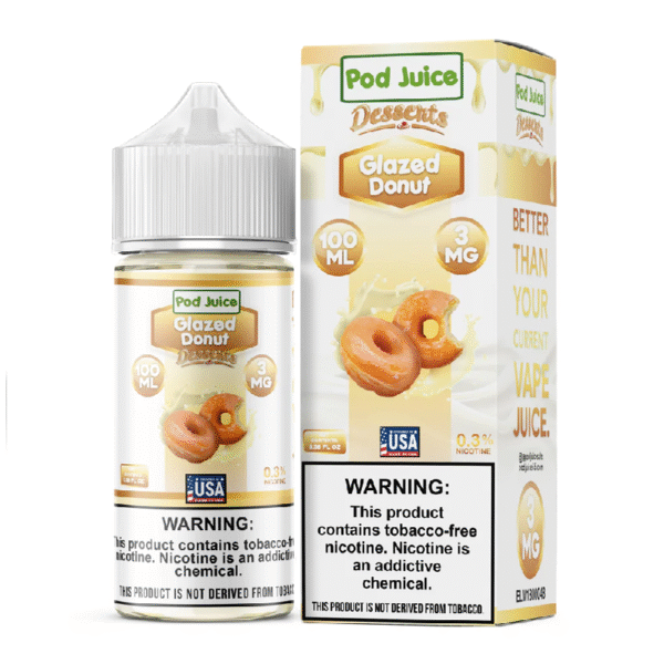 POD JUICE 100ML 0MG - GLAZED DONUT