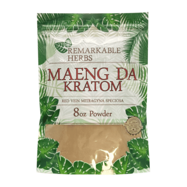 REMARKABLE HERBS KRATOM POWDER 8OZ - MAENG DA RED VEIN