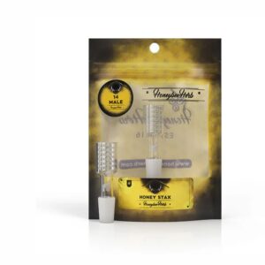 HONEYBEE HERB WHITE LINE QUARTZ BANGER - QB113-14MM