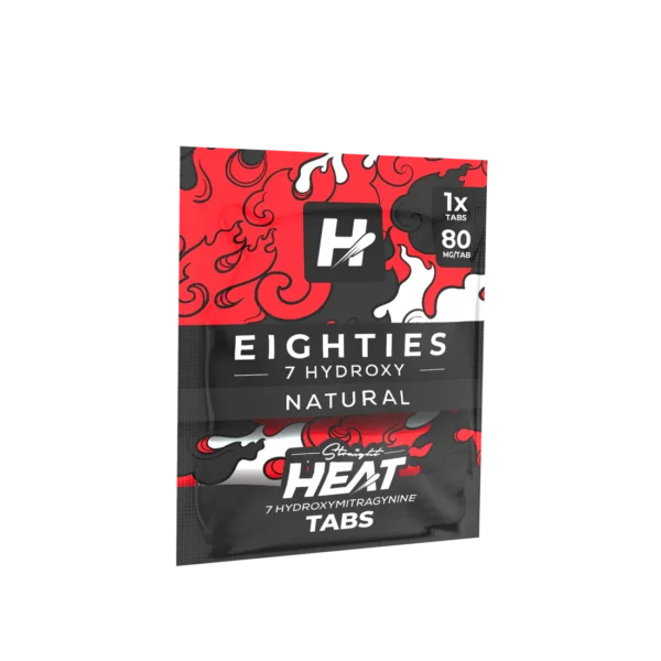 STRAIGHT HEAT EIGHTIES 7-HYDROXY TABLETS 80MG 1CT - NATURAL BOX OF 25