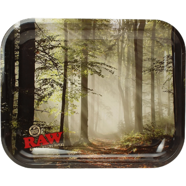 RAW ROLLING PAPERS ROLLING TRAY - LARGE SMOKEY FOREST