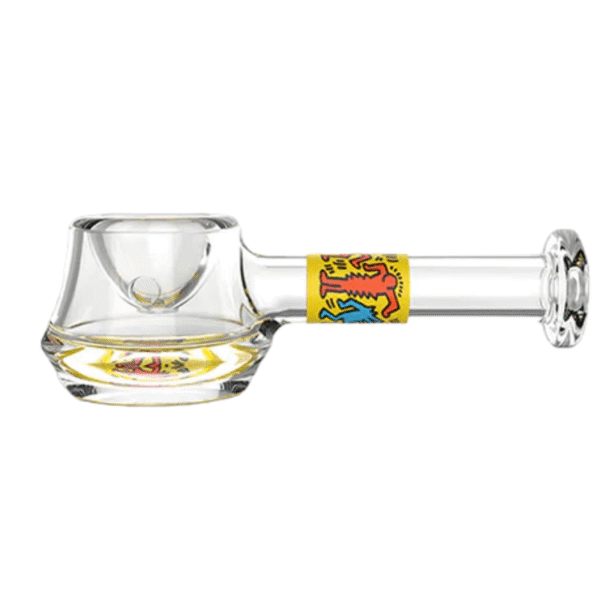 K HARING SPOON PIPE - YELLOW MULTI COLORS