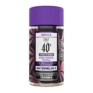 STIIIZY HEMP 40’S PRE ROLLS JAR BOX OF 10 - WATERMELON Z INDICA