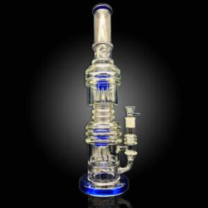 ALPHA GLASS BEAKER 20.50'' ALPHA DOUBLE OCTO 8 ARM WATER PIPE - BLUE