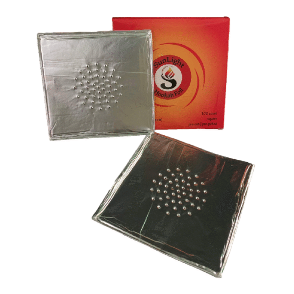 SUN LIGHT HOOKAH FOIL PRE-CUT/PRE-POKED - SQUARE 100CT