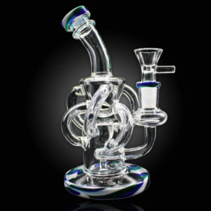 ALPHA GLASS BEAKER 6'' ALPHA MINI SPIRAL DAB RIG WATER PIPE - PARROT GREEN