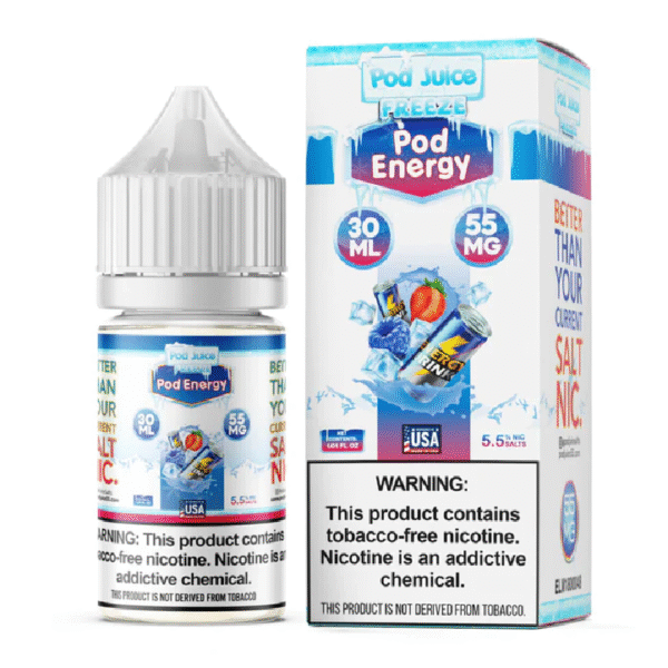 POD JUICE SALT NIC 30ML 55MG - FREEZE POD ENERGY