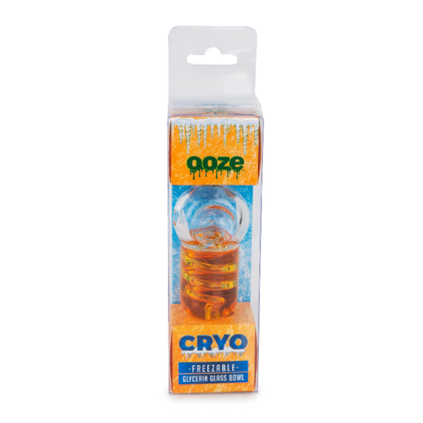 OOZE CRYO FREEZABLE GLYCERIN GLASS BOWL - ORANGE
