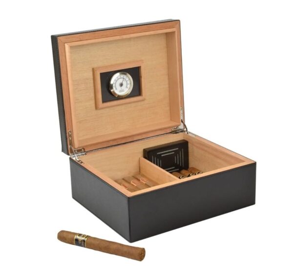 MANTELLO CIGAR DESKTOP HUMIDOR 25-50 LEATHER
