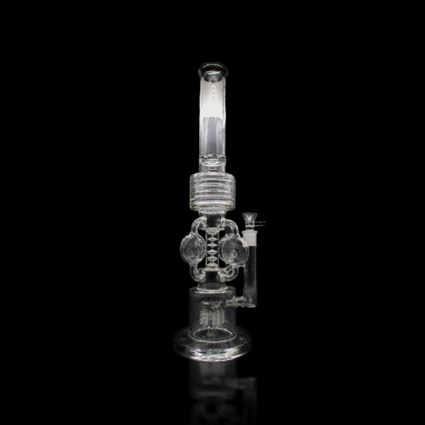ALPHA GLASS BEAKER 21'' ALPHA 5 ARM SHOWER HEAD WATER PIPE - CLEAR BLACK