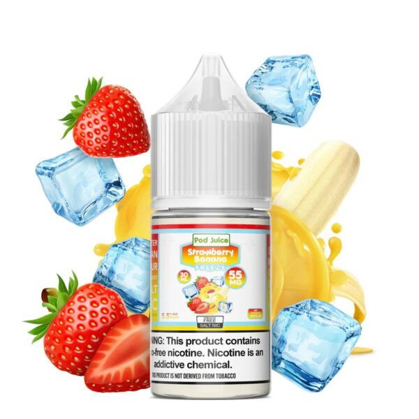 POD JUICE FREEZE SALT NIC 30ML 55MG - STRAWBERRY BANANA