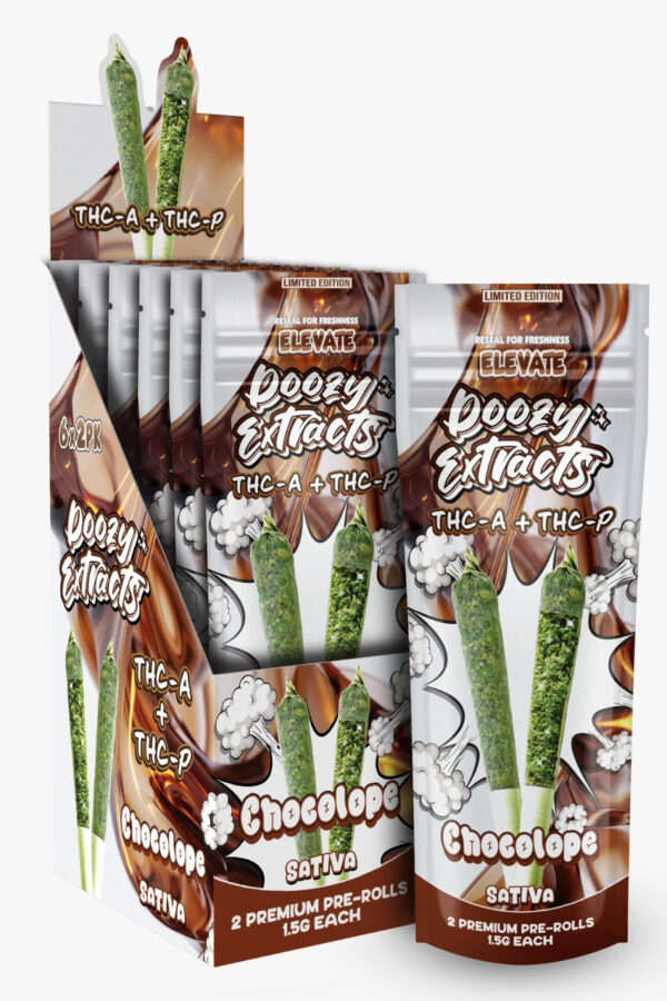 DOOZY EXTRACTS 2CT PRE-ROLLS BOX OF 6 - CHOCOLOPE SATIVA