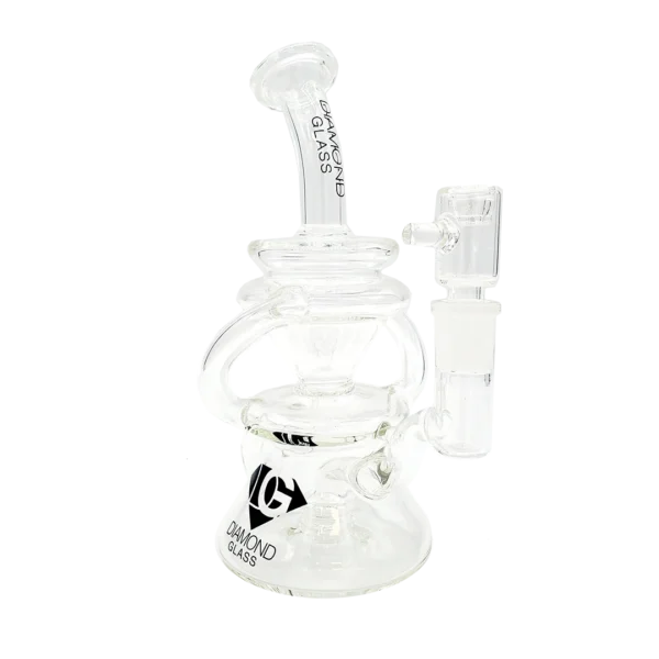 DIAMOND GLASS - 8'' DUAL UPTAKE RECYCLER ASSORTED