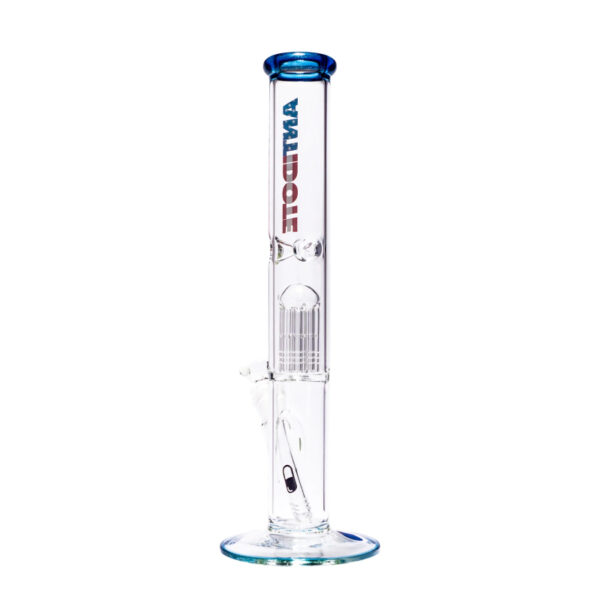ANTIDOTE GLASS 16'' STRAIGHT W/ 8-ARM TREE PERC - BLUE