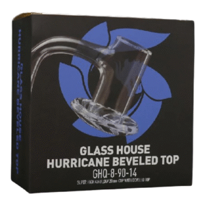 GLASS HOUSE BANGERS HURRICANE BEVELED TOP QUARTZ BANGER - GHQ-8-90-14