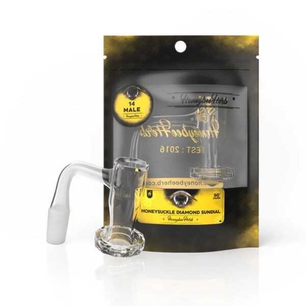 HONEYBEE HERB BLACK LINE QUARTZ BANGER - QB108-14M