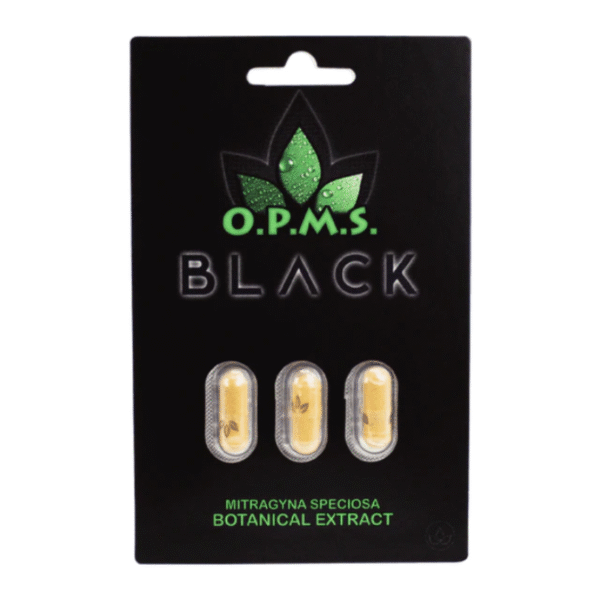 O.P.M.S. KRATOM CAPSULES PACKS OF 10 - BLACK 3CT