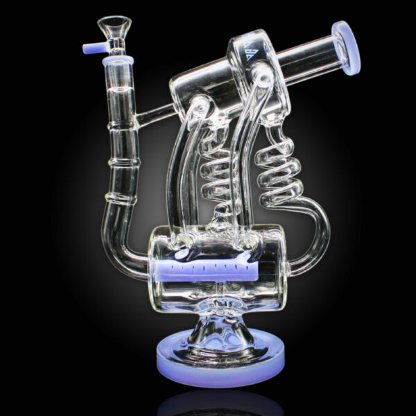 ALPHA GLASS BEAKER 10'' ALPHA ECOSCOPE RIG PERC WATER PIPE - SLIME BLUE