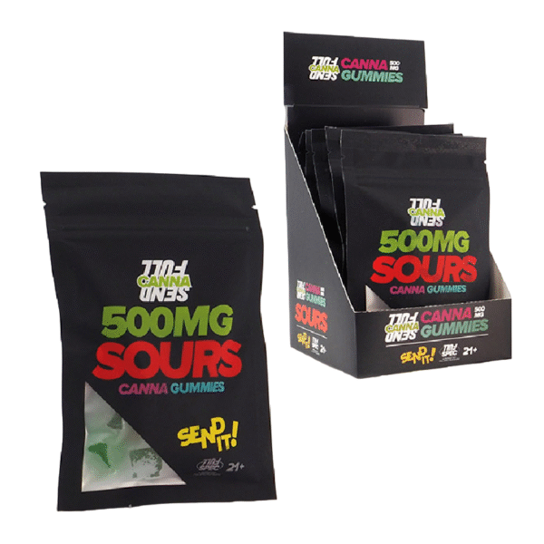 FULL SEND CANNA GUMMIES 500MG BOX OF 5 - SOURS