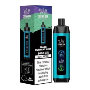 AL FAKHER CROWN BAR PRO 8000 BOX OF 5 - BLACK CURRANT MINT