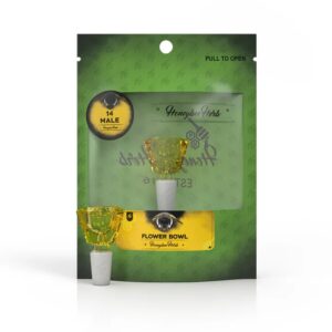 HONEYBEE HERB GLASS BOWLS - FB-4 YELLOW/YELLOW
