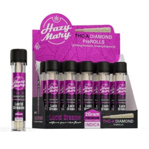 HAZY MARY THCA DIAMOND 2GM PRE-ROLLS BOX OF 10 - LUCID DREAMS INDICA
