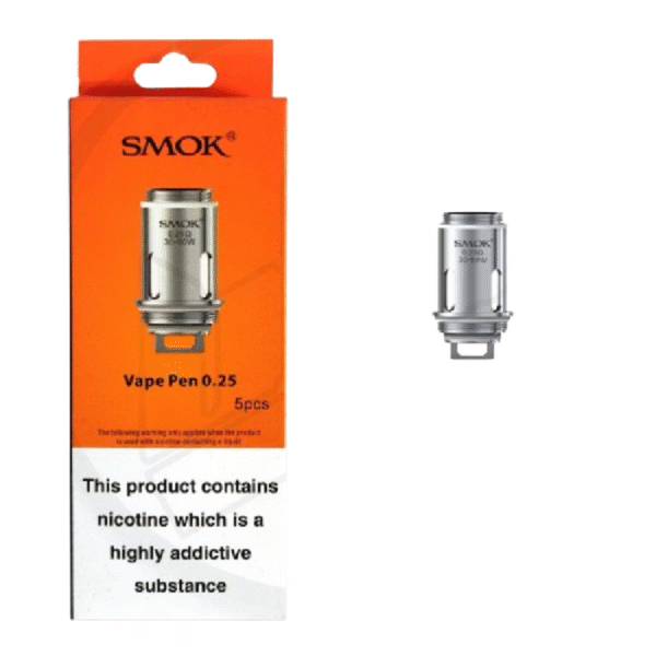 SMOK VAPE PEN COIL 5PCS - 0.25 OHMS