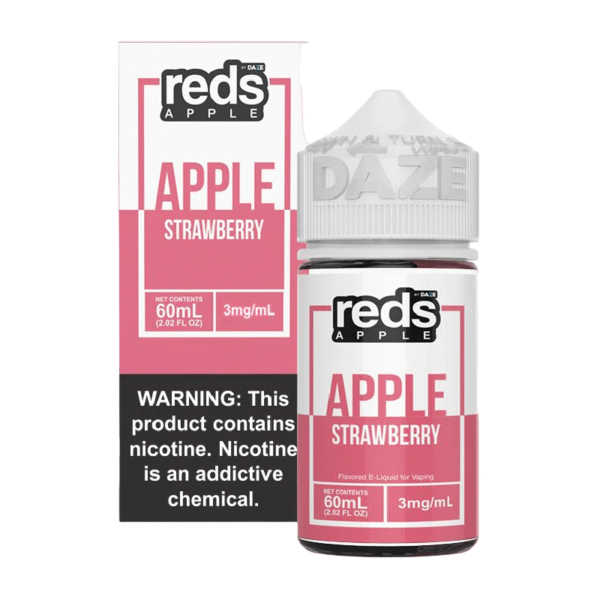DAZE REDS APPLE 60ML 3MG - STRAWBERRY