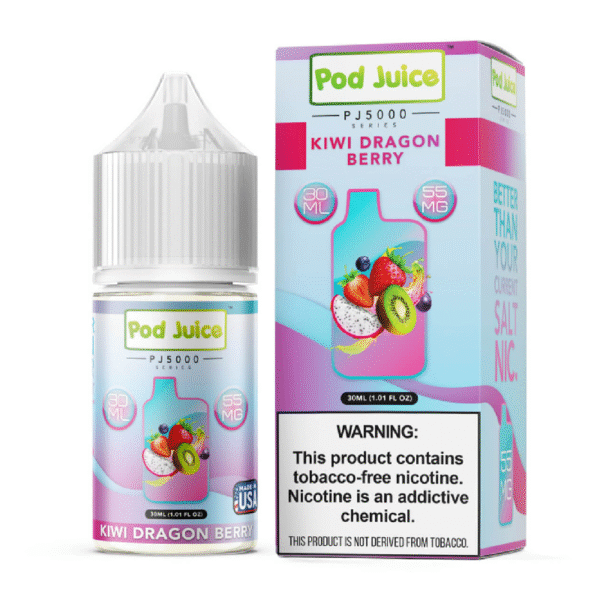 POD JUICE PJ5000 SALT NIC 30ML 55MG - KIWI DRAGON BERRY