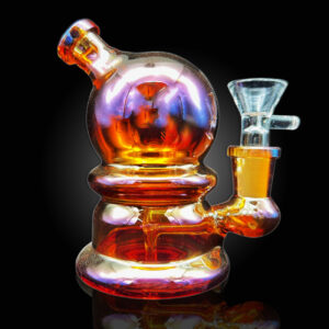 ALPHA GLASS BEAKER 4.5'' BOT WATER PIPE - DARK COPPER