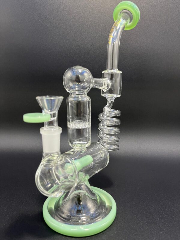 HIPSTER BEAKER TD024 -1 - 10'' SPRING TUBING JOINT W HONEYCOMB PERC - ASSORTED