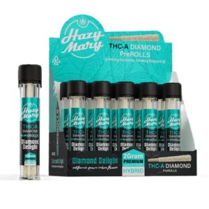 HAZY MARY THCA DIAMOND 2GM PRE-ROLLS BOX OF 10 - DIAMOND DELIGHT HYBRID